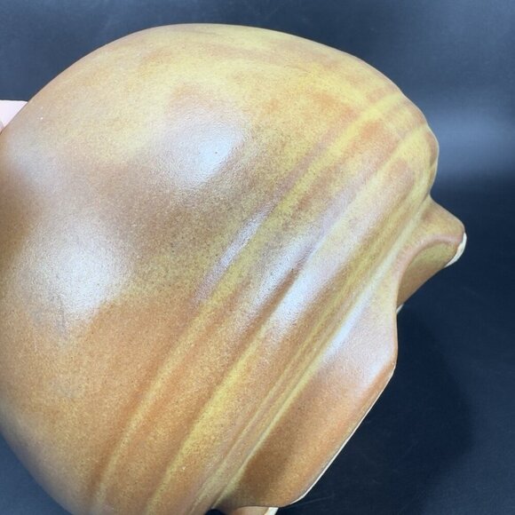 Vintage Footed Flower Pot Planter Bowl Pottery Brown Glaze MCM Decorative Decor - Picture 7 of 14